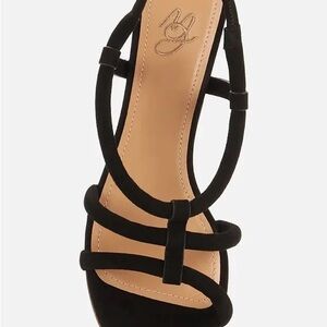 Mansur Gavriel size 37 Filo Black Suede Sandals with dust bag